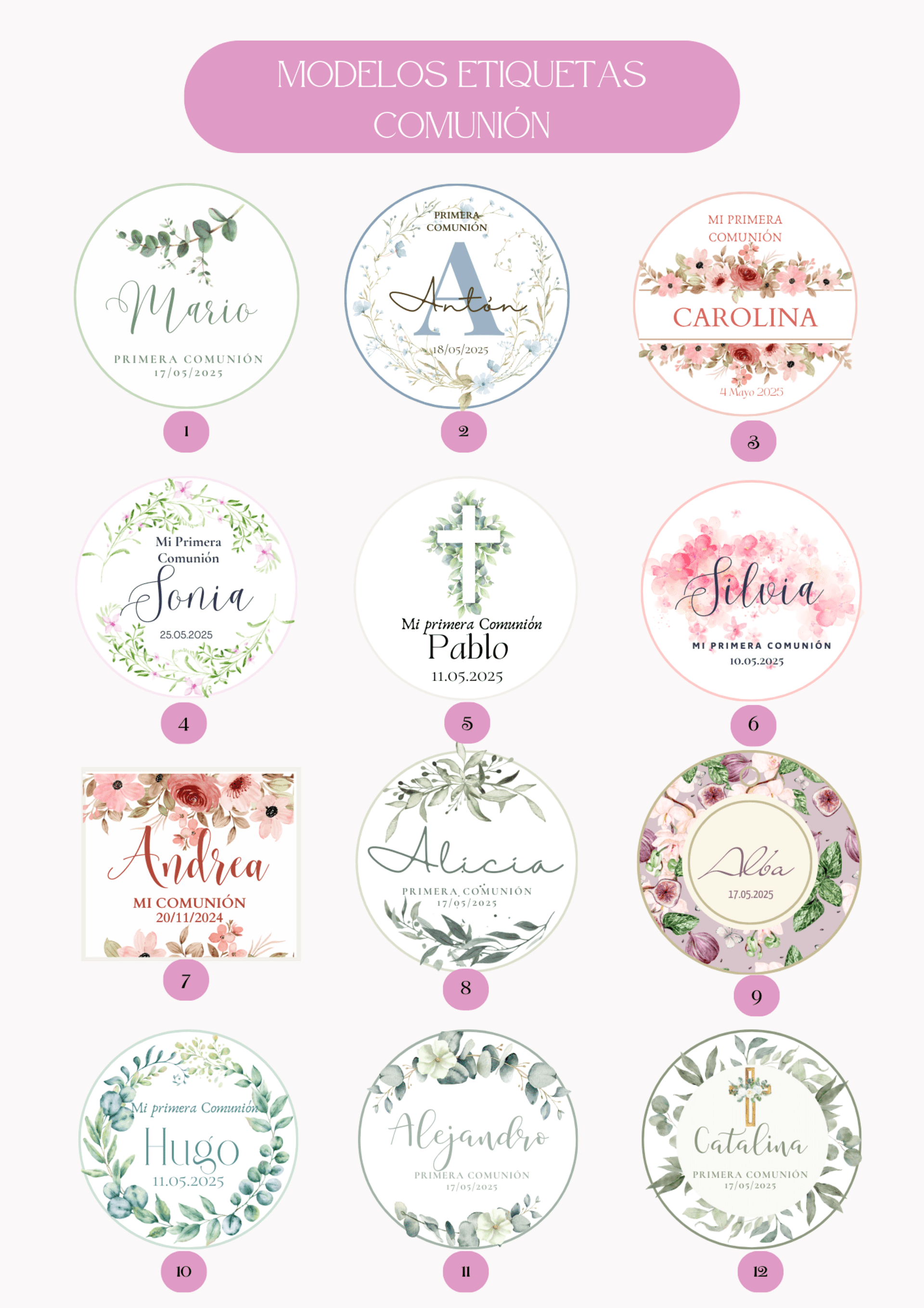 Detalles BAUTIZOS, BABY SHOWER, COMUNIONES - 6