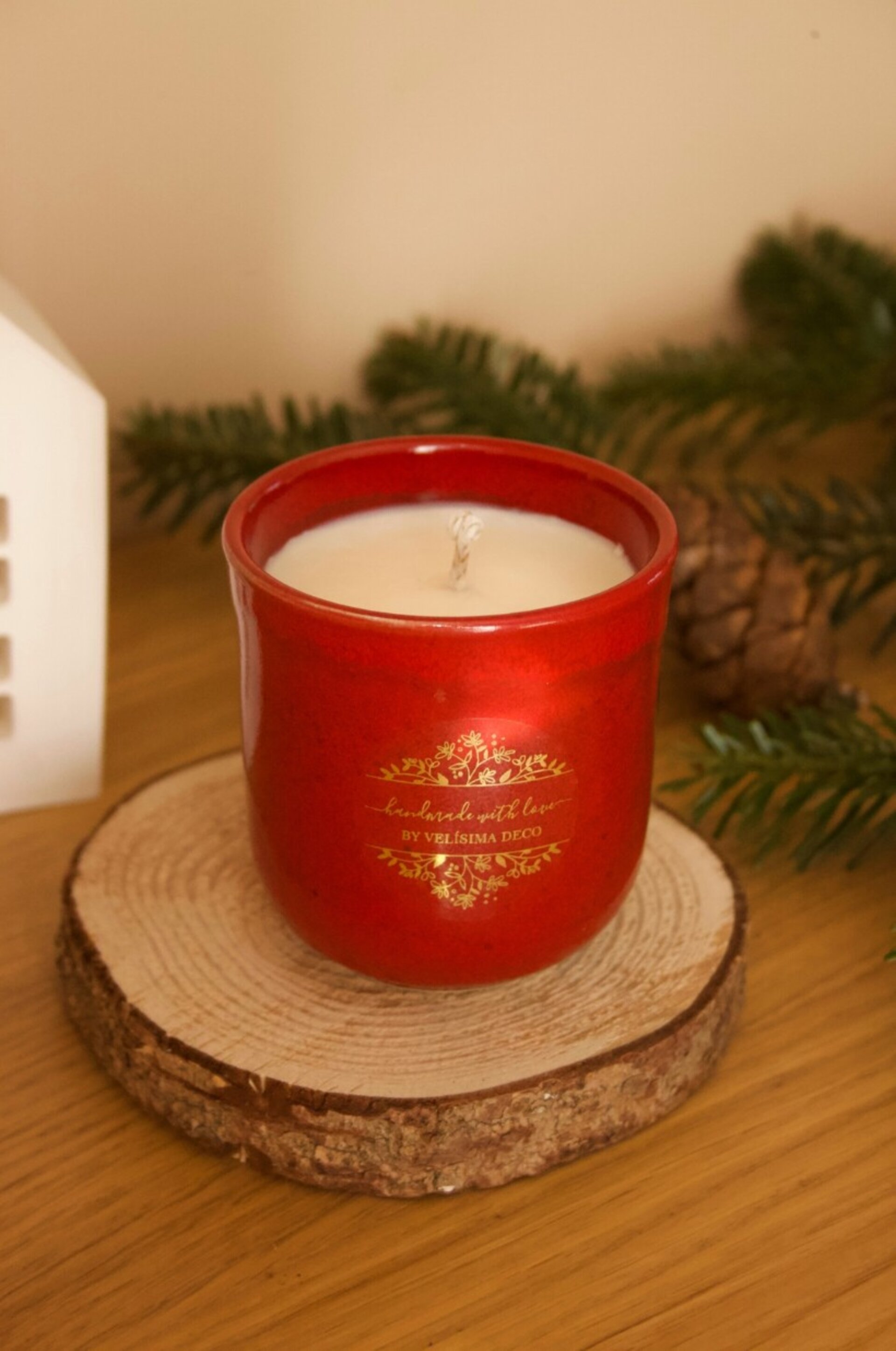 Vela aromática FELIZ NAVIDAD (VASO DE CERÁMICA) - 2